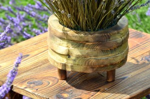 ROUND FLOWERPOT + LAVENDER BOUQUET